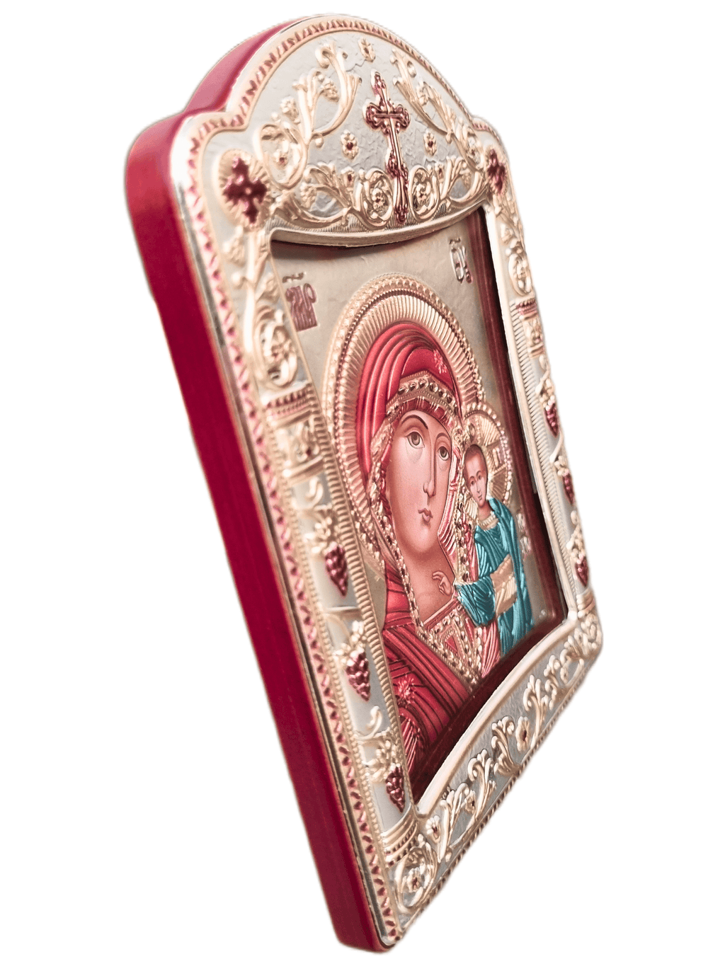 Ícone Grego Nossa Senhora de Kasan Esmaltado 11,3 x 15,2 cm