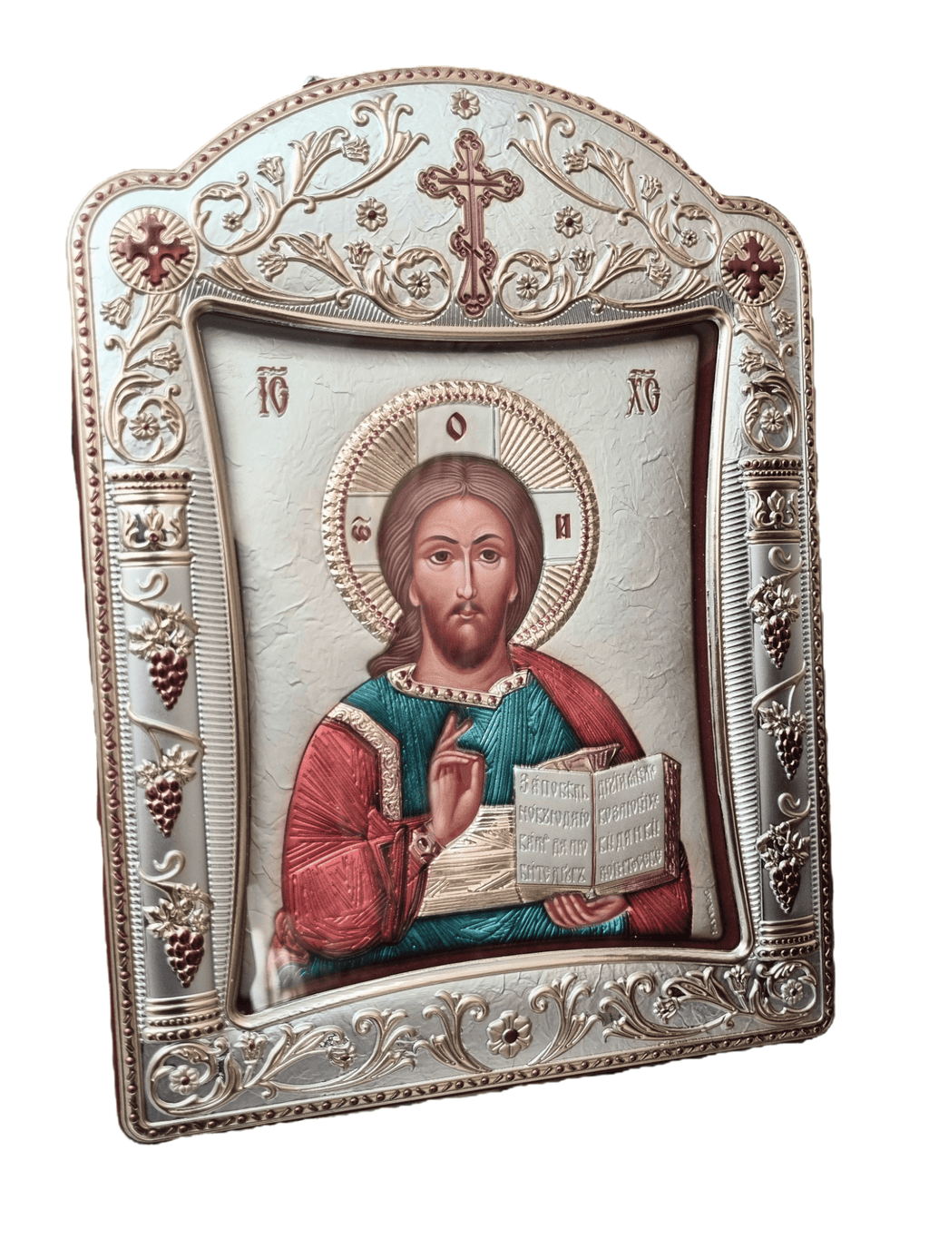 Ícone Grego Pantocrator Esmaltado 30,5 x 22,7 cm
