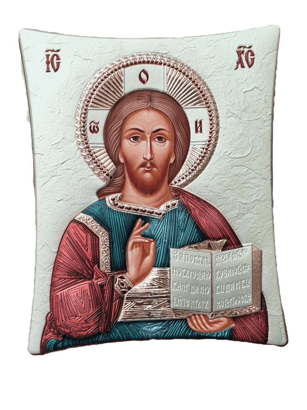 Ícone Grego Pantocrator Esmaltado