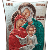 Ícone Grego Sagrada Família Esmaltada 11 x 14 cm