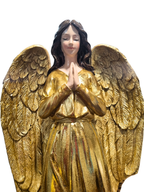 Imagem da Sagrada Família com Anjo em Resina 36 cm x 22 cm