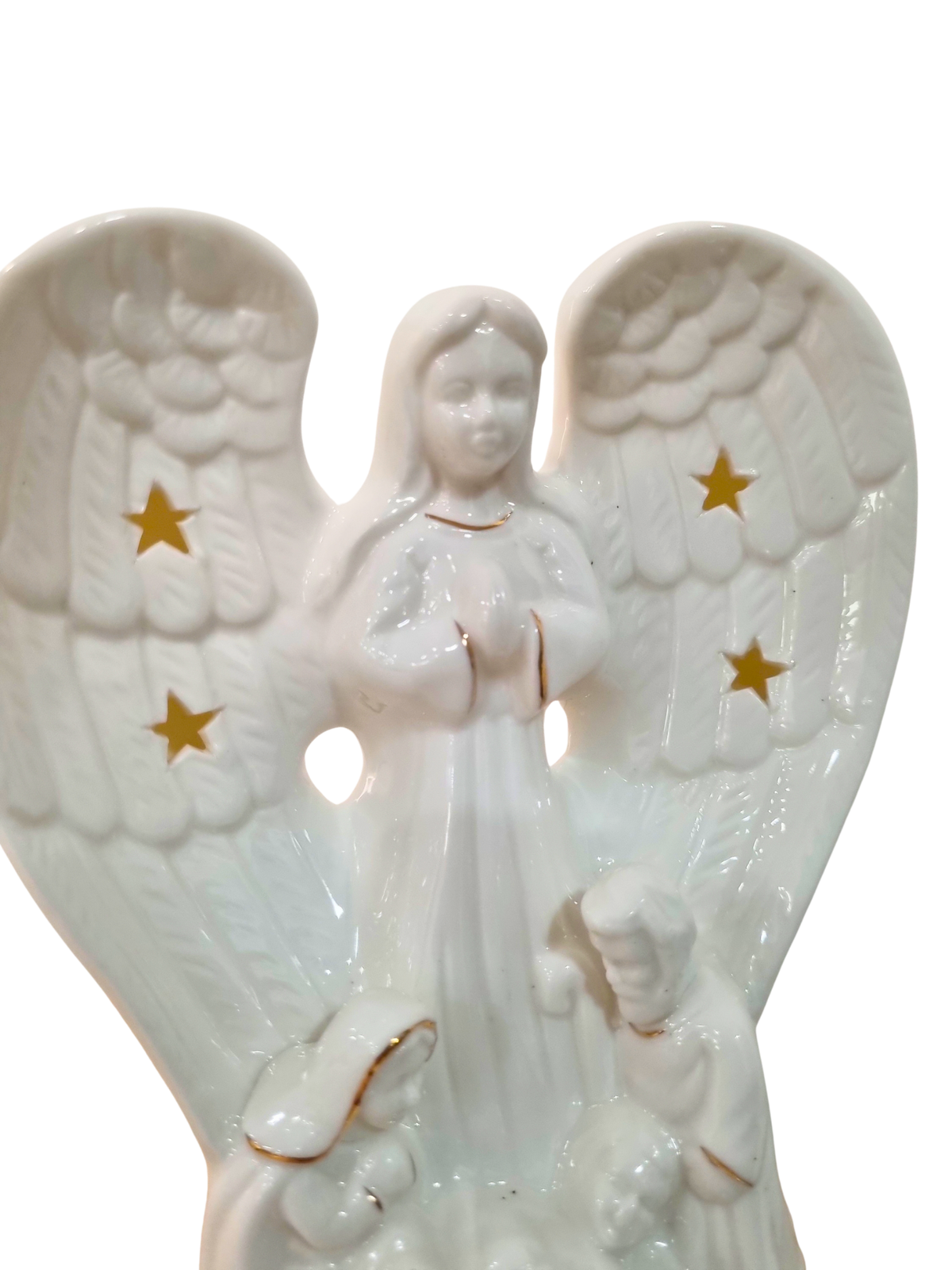 Imagem da Sagrada Família em Porcelana com Led 14 x 18 cm