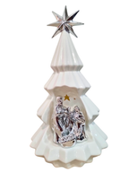 Imagem da Sagrada Família em Porcelana com Led 15 x 27 cm