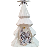 Imagem da Sagrada Família em Porcelana com Led 15 x 27 cm