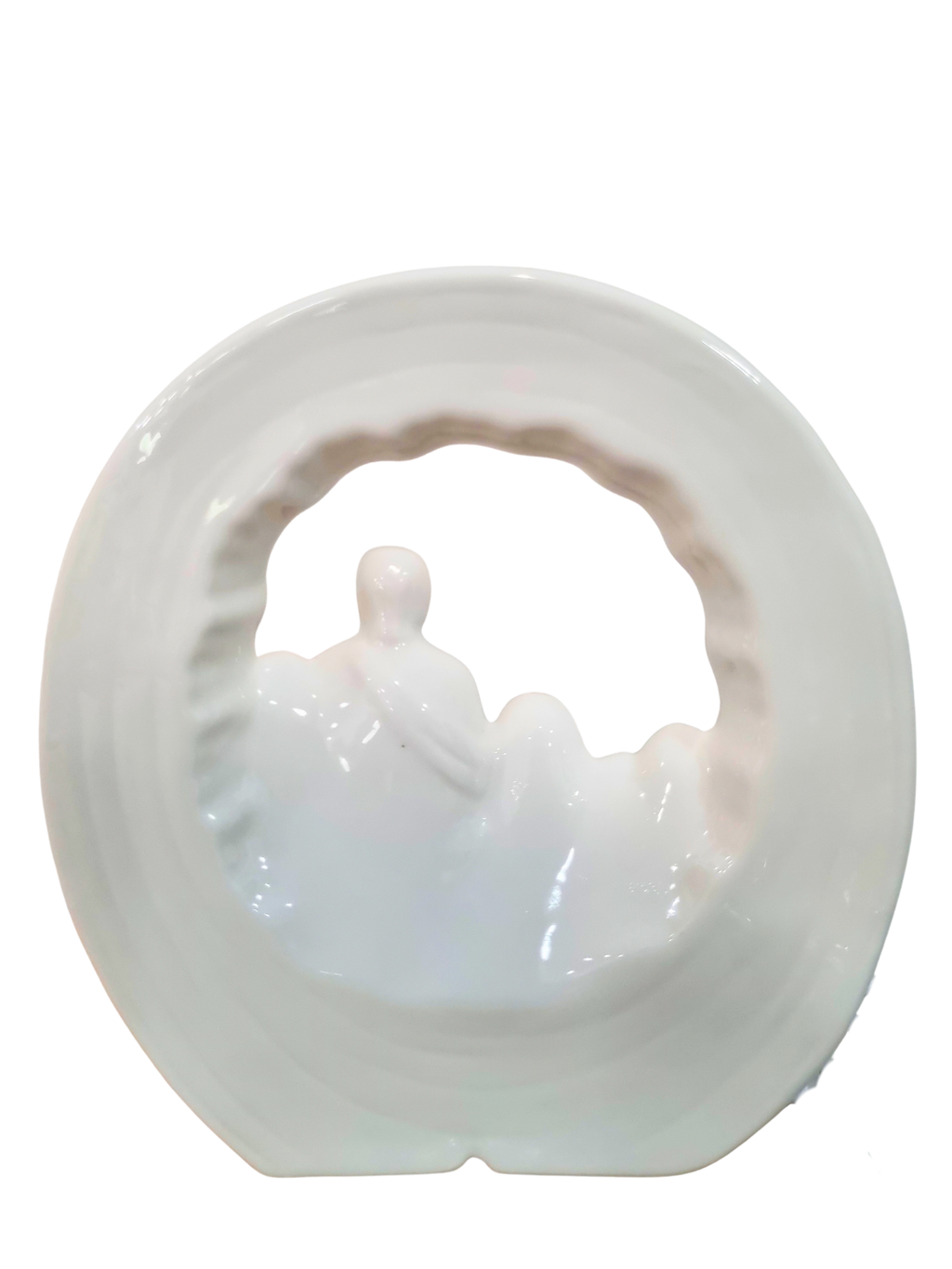 Imagem da Sagrada Família em Porcelana com Led 16 x 16 cm
