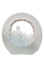 Imagem da Sagrada Família em Porcelana com Led 16 x 16 cm