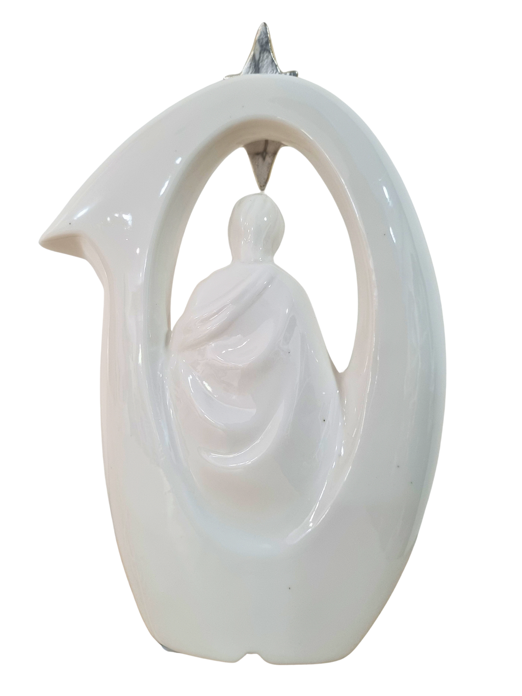 Imagem da Sagrada Família em Porcelana com Led 16 x 23 cm