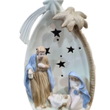 Imagem da Sagrada Família em Porcelana com Led 21 cm