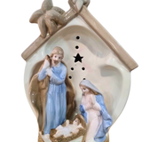 Imagem da Sagrada Família em Porcelana com Led 22 cm