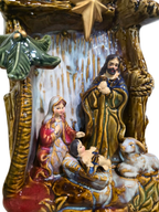 Imagem da Sagrada Família em Porcelana com Led 32 cm