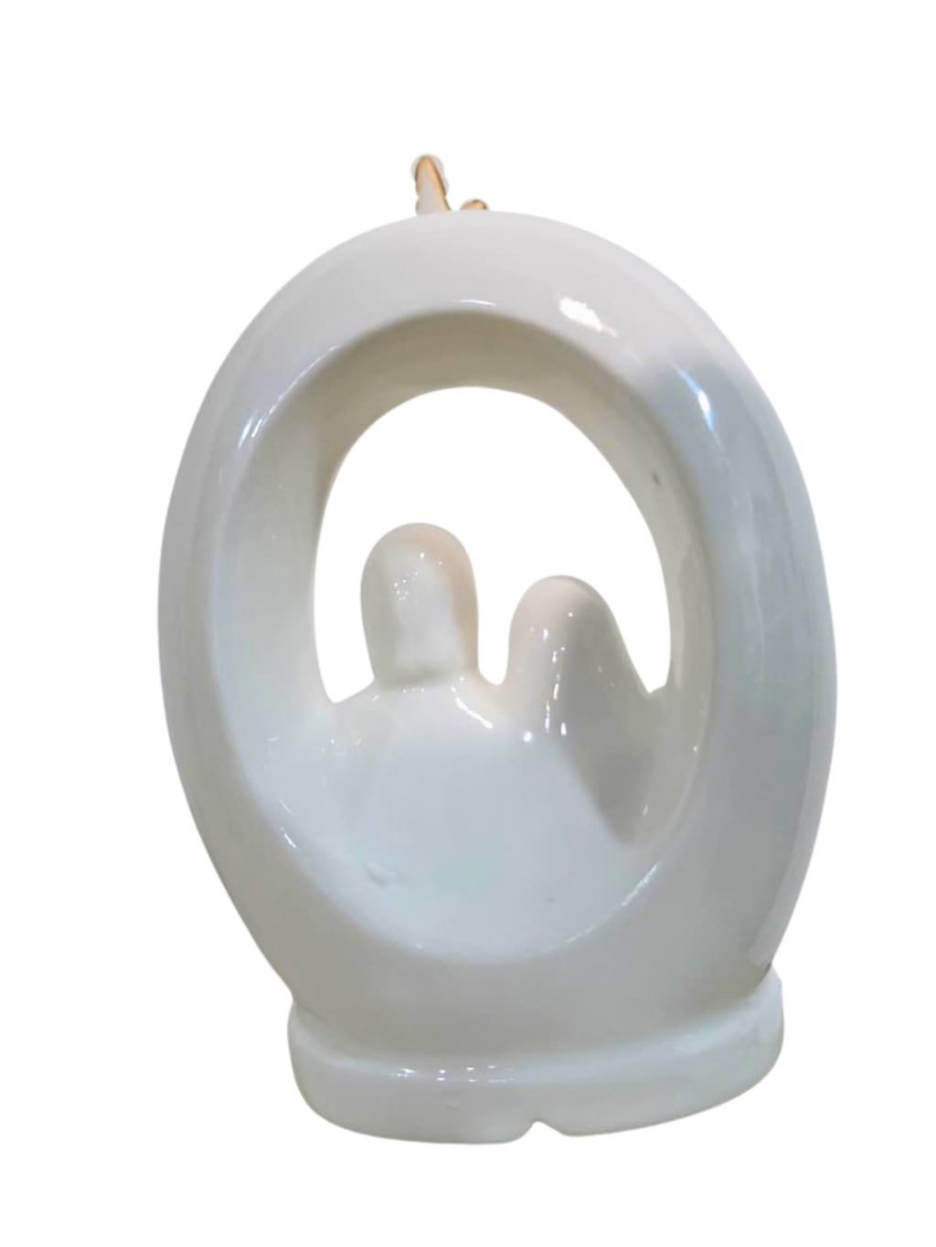 Imagem da Sagrada Família em Porcelana com Led 9,2 x 13 cm