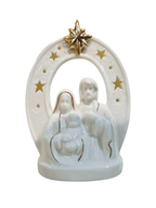 Imagem da Sagrada Família em Porcelana com Led 9,2 x 13 cm