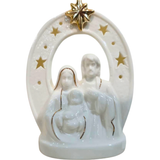 Imagem da Sagrada Família em Porcelana com Led 9,2 x 13 cm