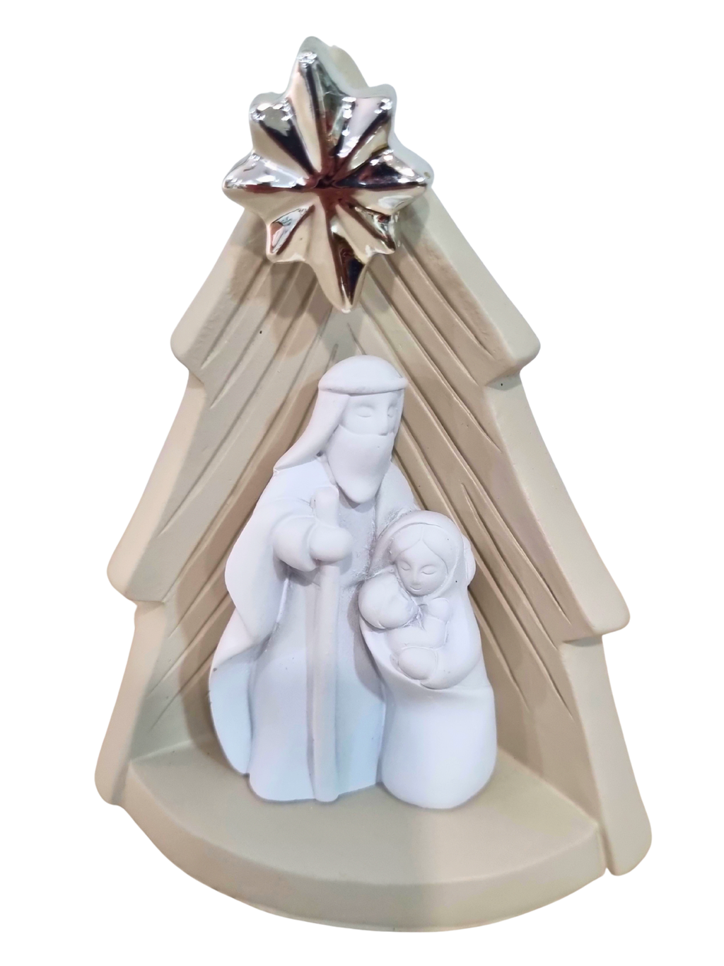 Imagem da Sagrada Família em Resina 12 x 10 cm