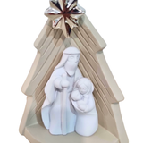 Imagem da Sagrada Família em Resina 12 x 10 cm