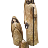 Imagem da Sagrada Família em Resina 3 peças 34 cm