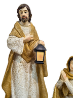 Imagem da Sagrada Família em Resina 3 peças 36 cm