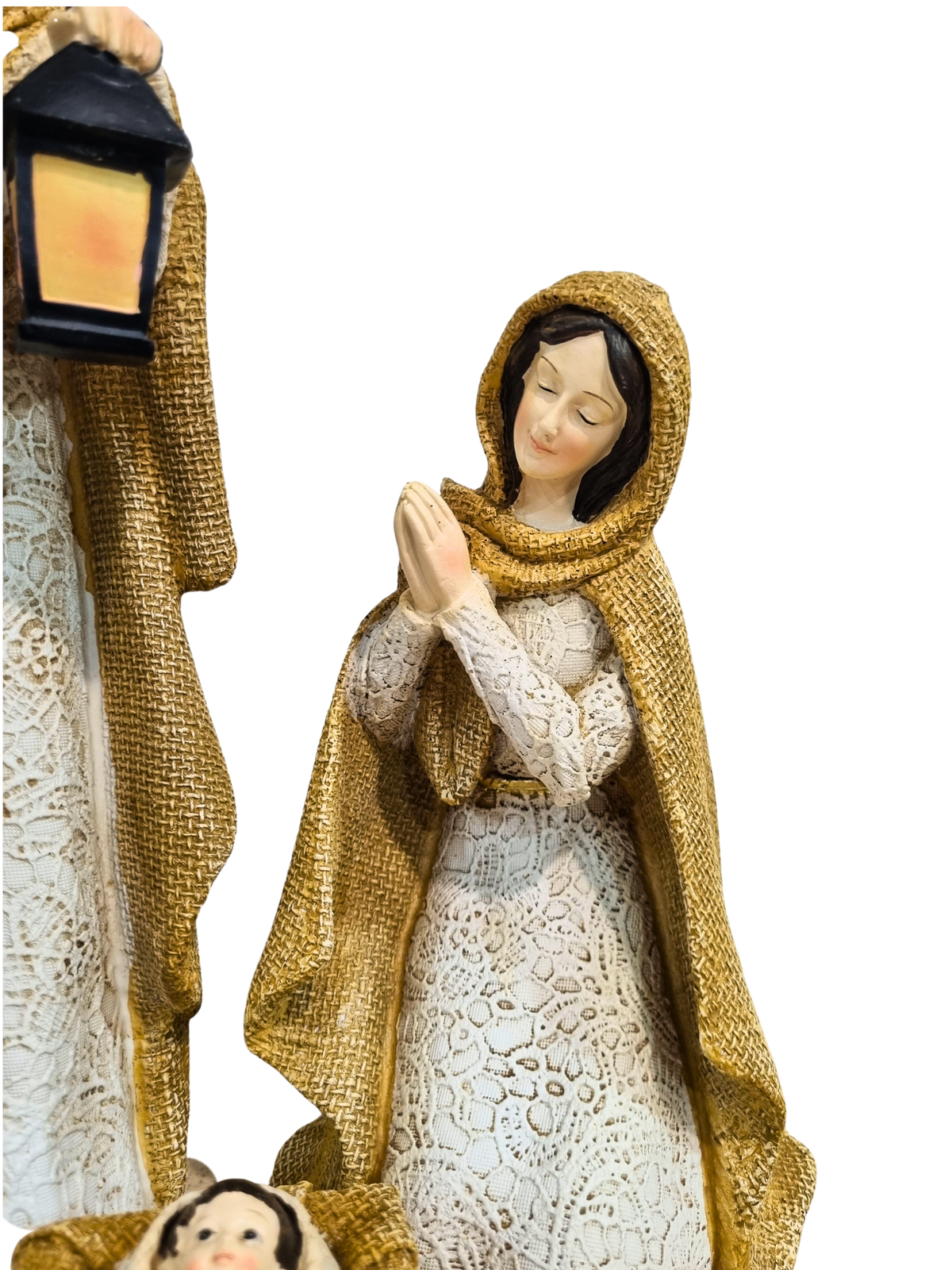 Imagem da Sagrada Família em Resina 3 peças 36 cm