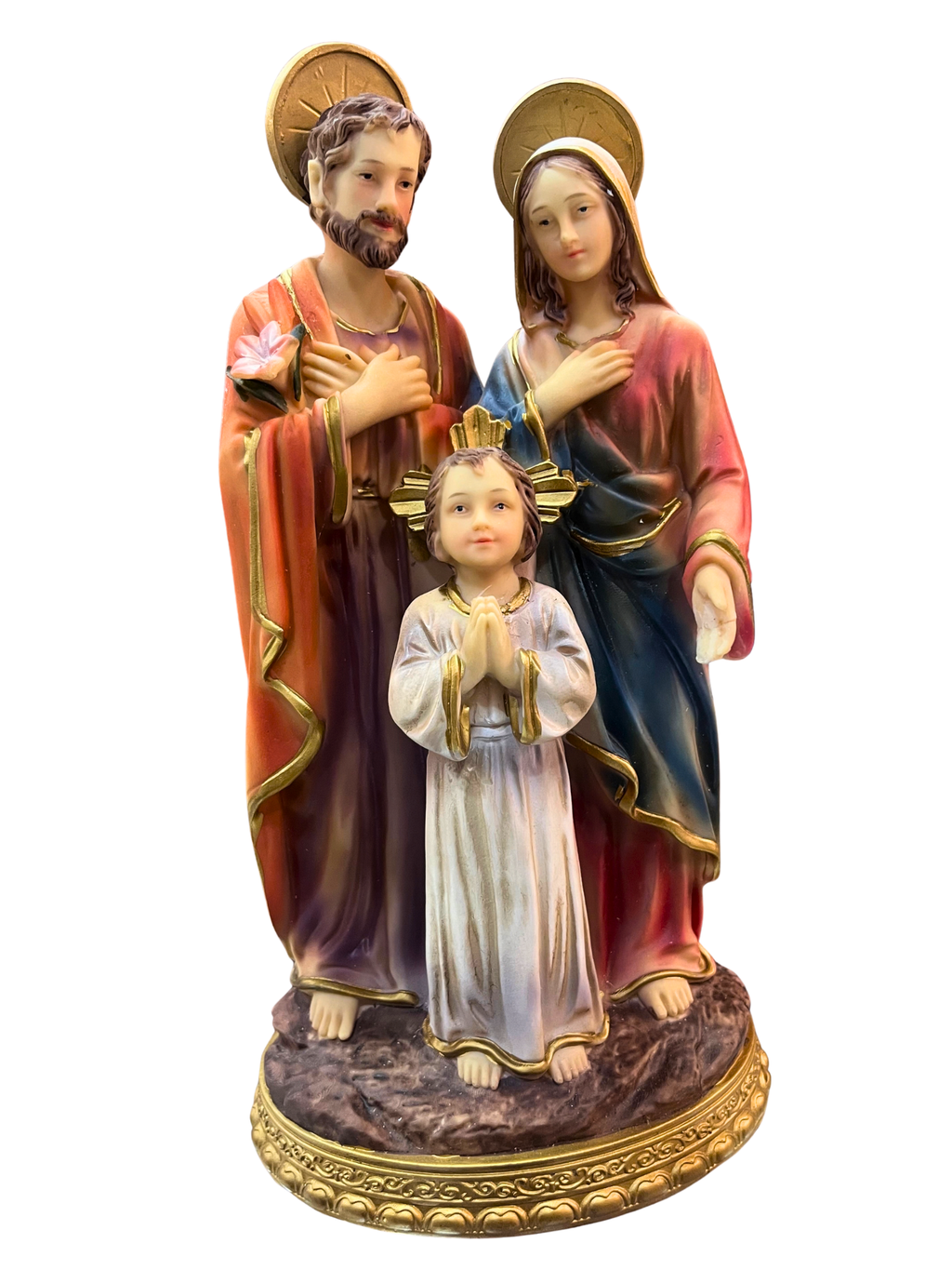 Imagem da Sagrada Família em Resina 30 cm