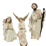 Imagem da Sagrada Família em Resina 4 peças 20 cm