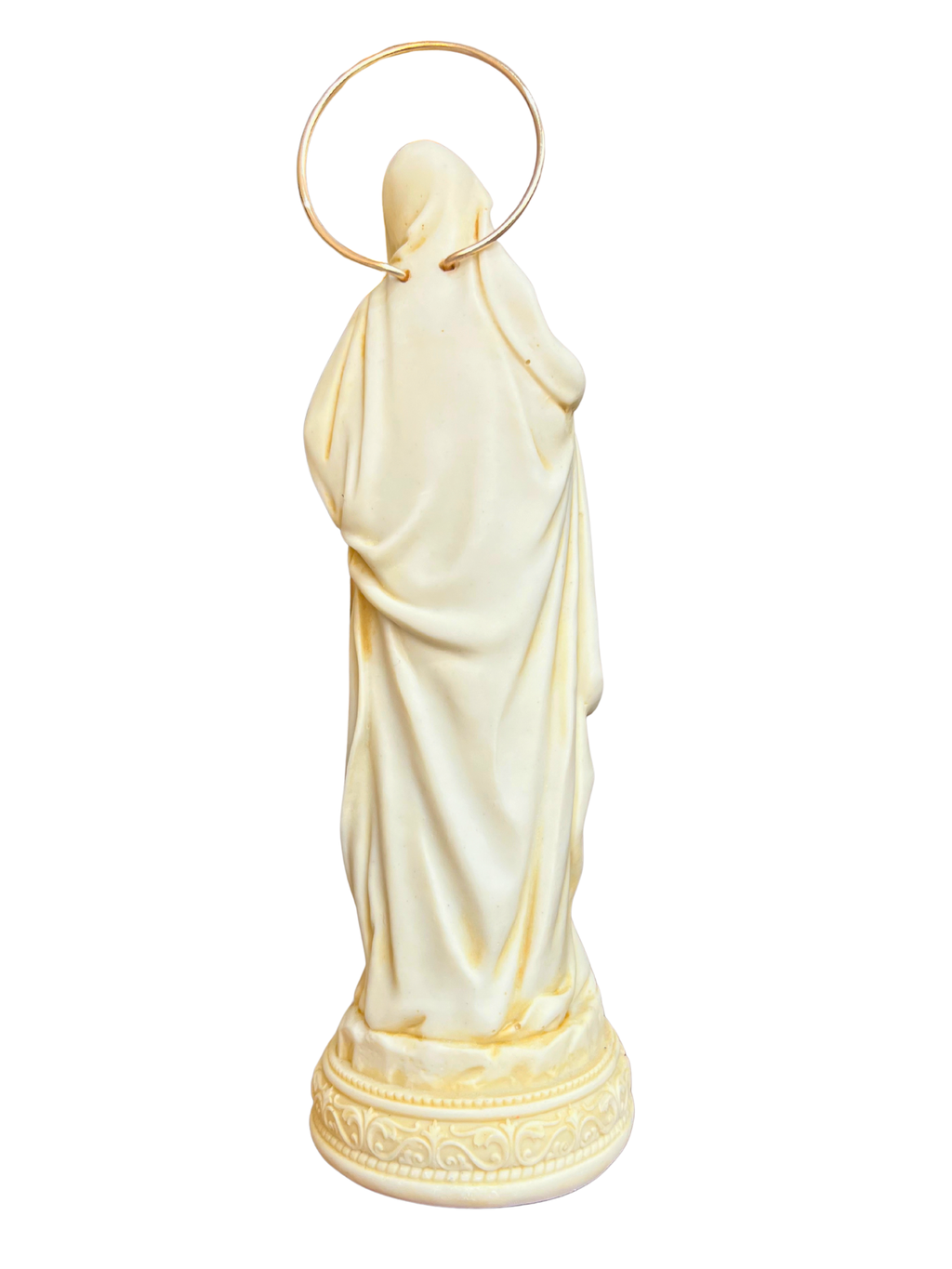 Imagem de Nossa Senhora Grávida em Pó de Mármore Marfim 20 cm