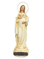 Imagem de Nossa Senhora Grávida em Pó de Mármore Marfim 20 cm