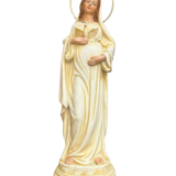 Imagem de Nossa Senhora Grávida em Pó de Mármore Marfim 20 cm