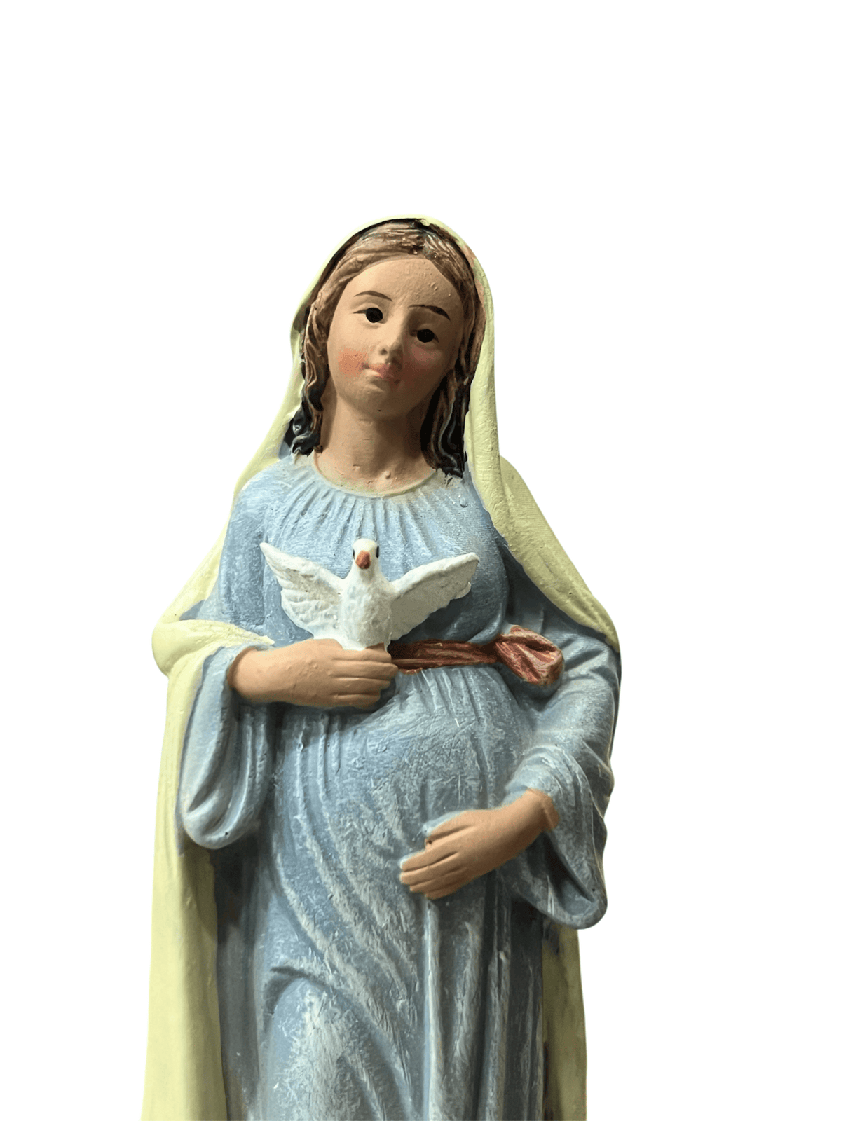 Imagem de Nossa Senhora Grávida em Resina Colorida 13 cm