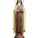 Imagem de Santa Terezinha em Pó de Mármore colorida 25 cm