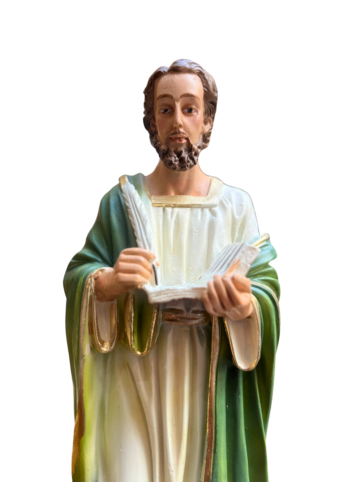 Imagem de São Lucas em Pó de Mármore Colorida 20 cm