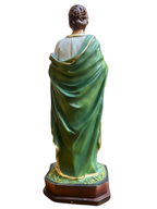 Imagem de São Lucas em Pó de Mármore Colorida 20 cm