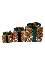Kit Decorativo de Natal 3 peças com Led