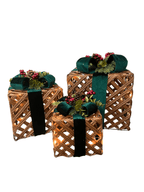 Kit Decorativo de Natal 3 peças com Led