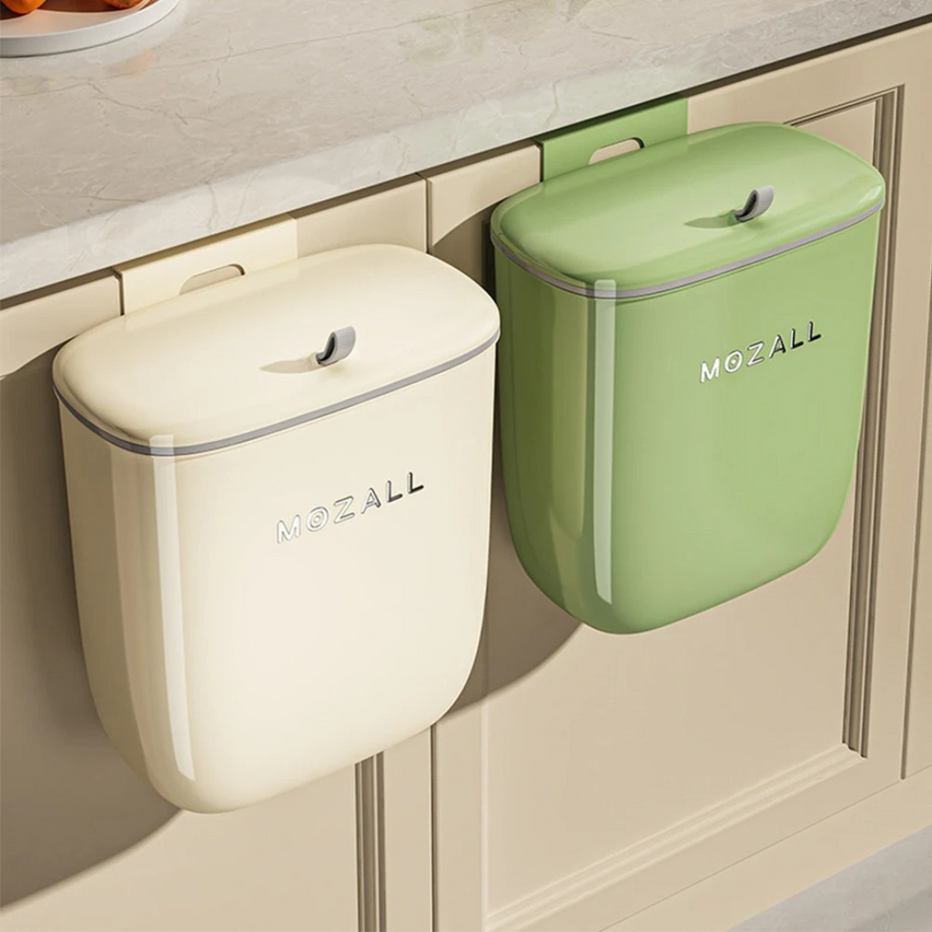 Lixeira de Compostagem Suspensa com Tampa para Cozinha