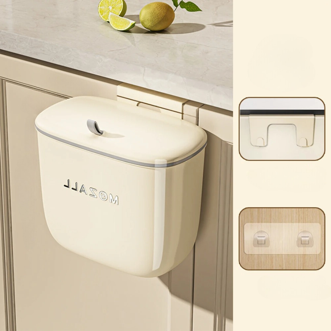 Lixeira de Compostagem Suspensa com Tampa para Cozinha