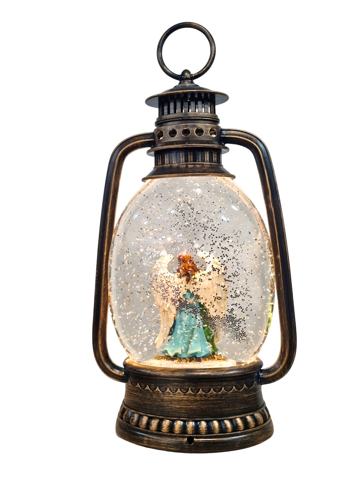 Luminária Sagrada Família com Anjo Azul 32 X 17 cm