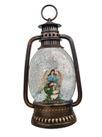 Luminária Sagrada Família com Anjo Azul 32 X 17 cm