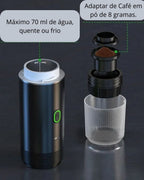 Máquina de Café Expresso Portátil Elétrica 3 em 1 Cápsulas e Pó Sem Fio