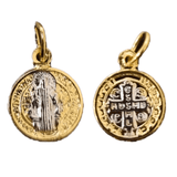 Medalha de São Bento Mini em Prata de Lei 925 com Banho de Ouro