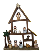 Mini Presépio em Resina 10 peças 32 cm