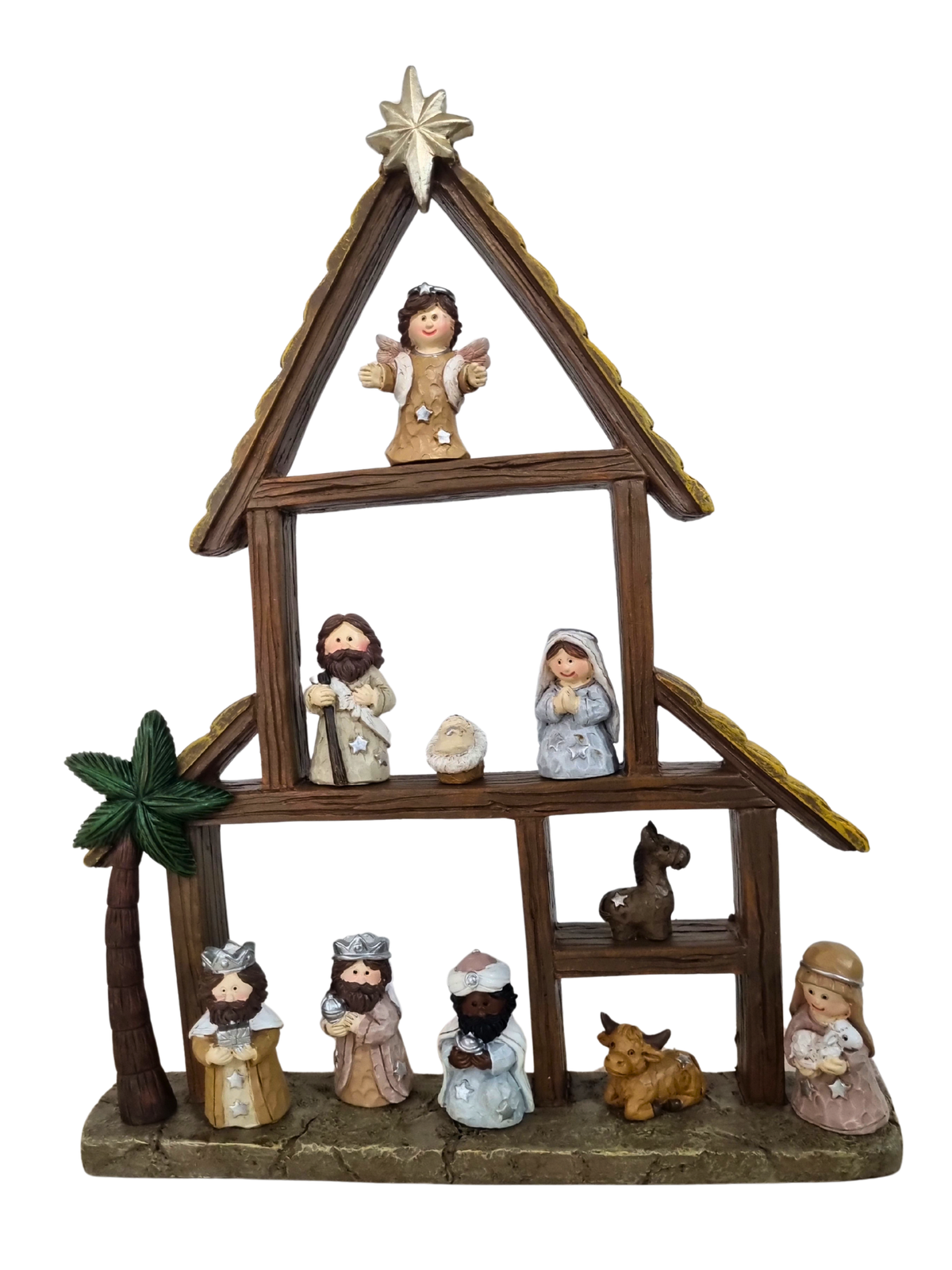 Mini Presépio em Resina 10 peças 32 cm