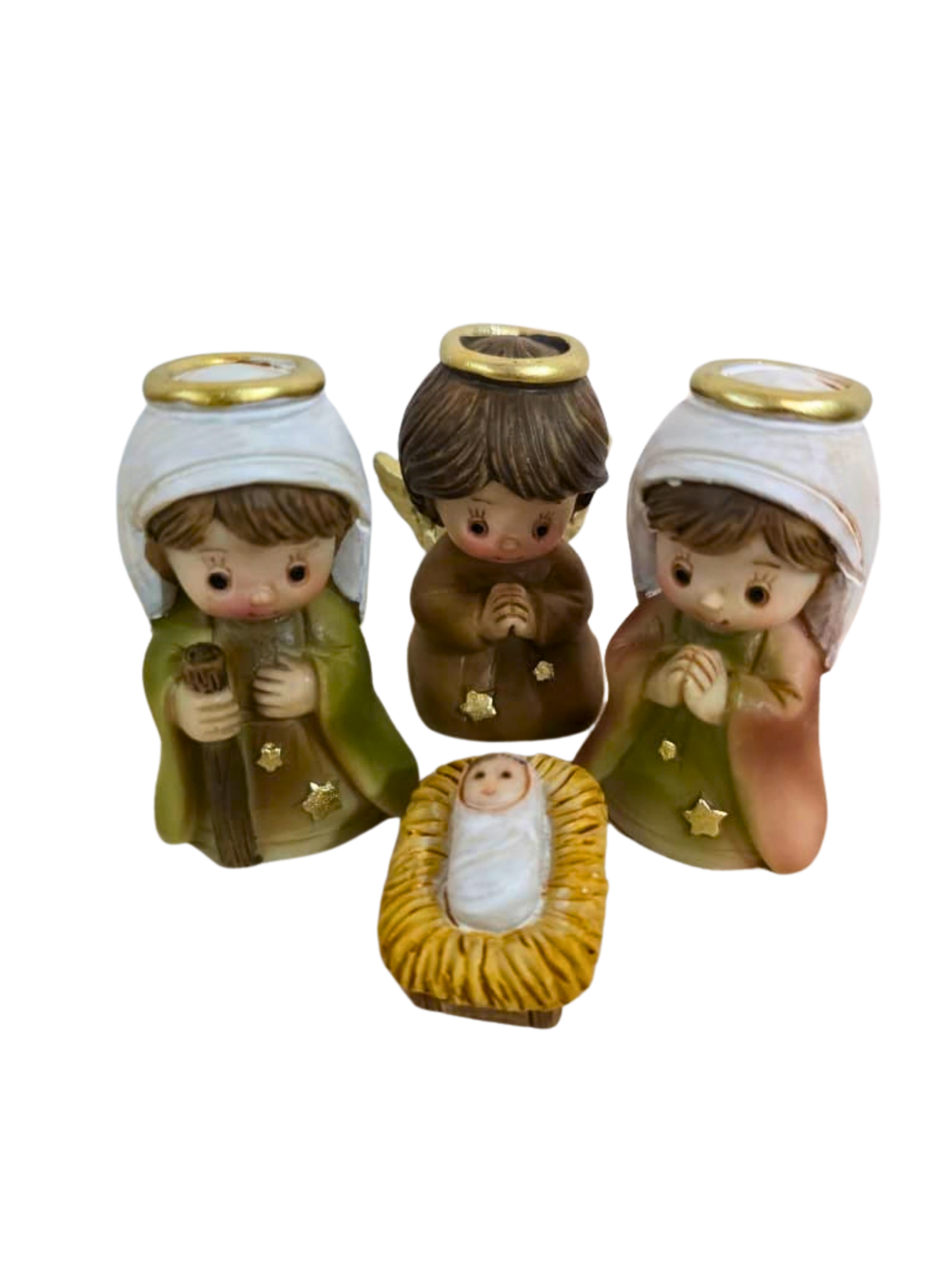 Mini Presépio em Resina 10 peças 6,5 cm