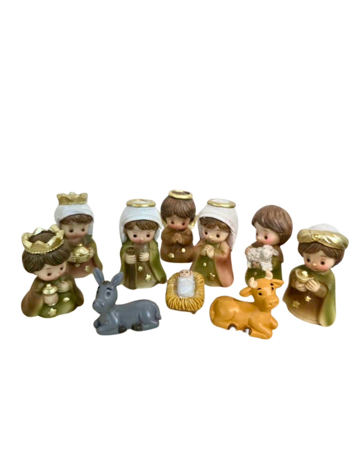 Mini Presépio em Resina 10 peças 6,5 cm