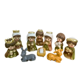 Mini Presépio em Resina 10 peças 6,5 cm