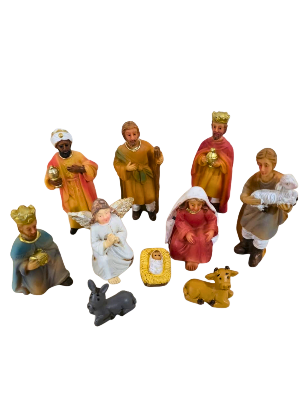 Mini Presépio em Resina 10 peças 7,5 cm