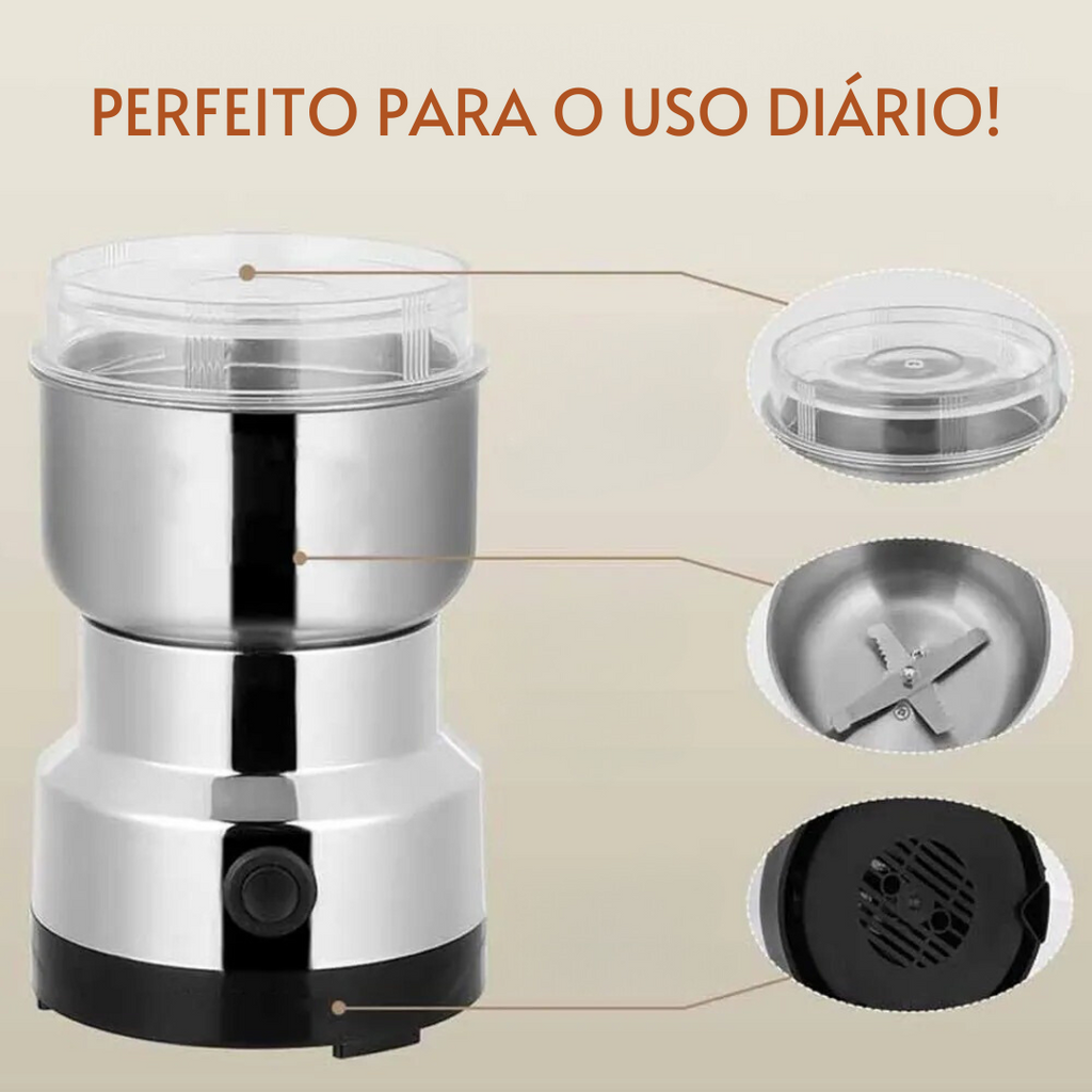 Mini Moedor Elétrico em Aço Inoxidável