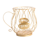 Porta-Cápsulas de Café em Ferro Elegante e Durável