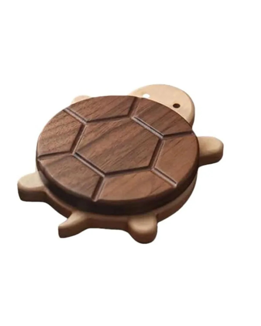 Porta-Copos de Madeira Nogueira Preta Tartaruga Utensílio de Mesa