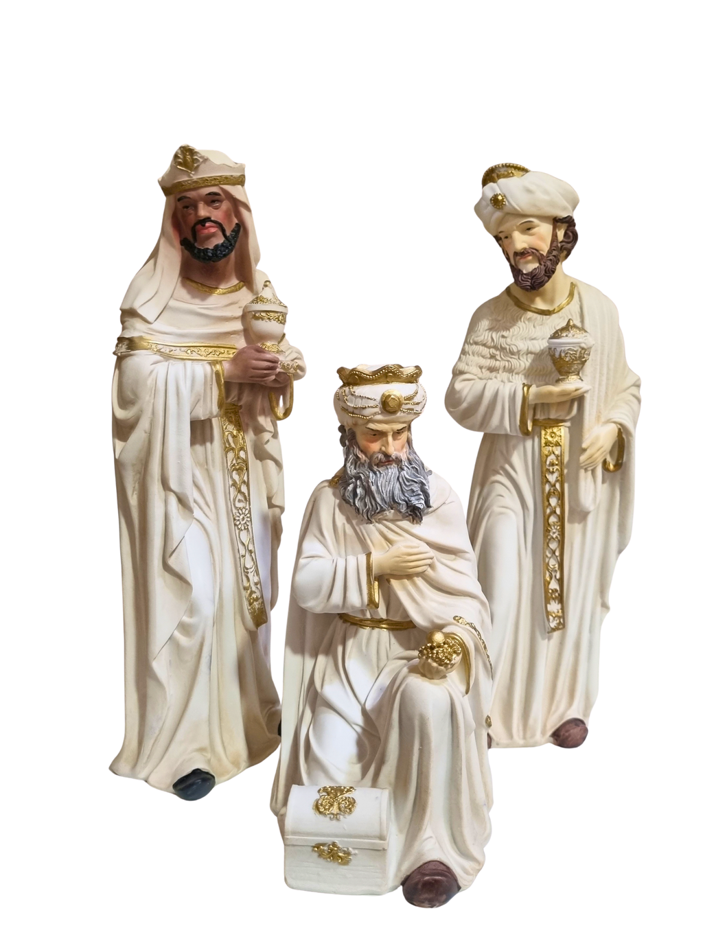 Presépio em Resina Cor Marfim 30 cm 11 Peças