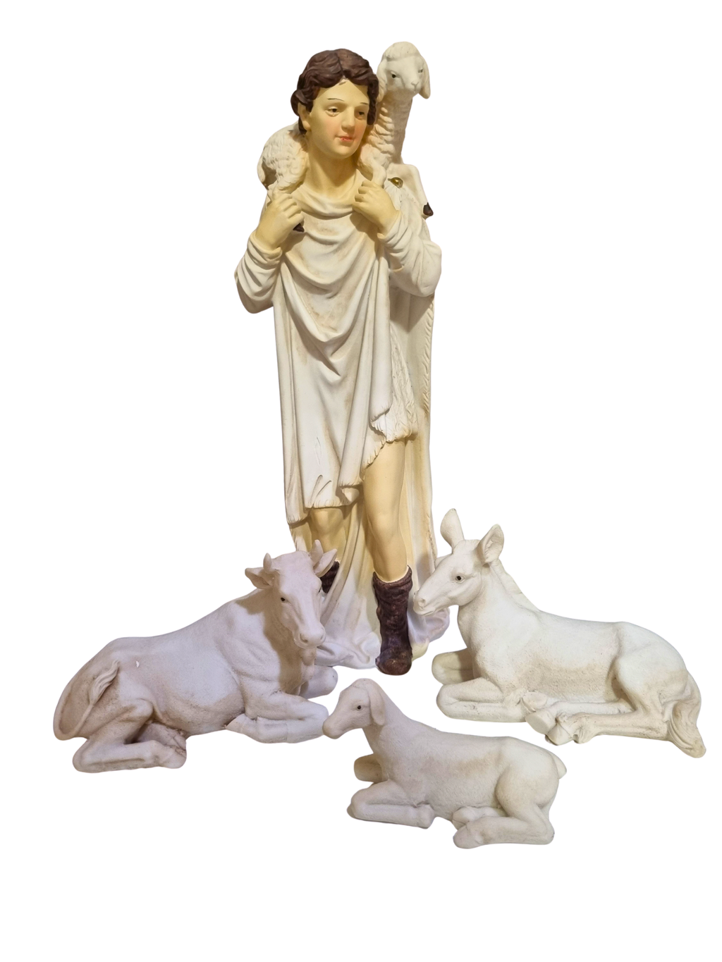 Presépio em Resina Cor Marfim 30 cm 11 Peças